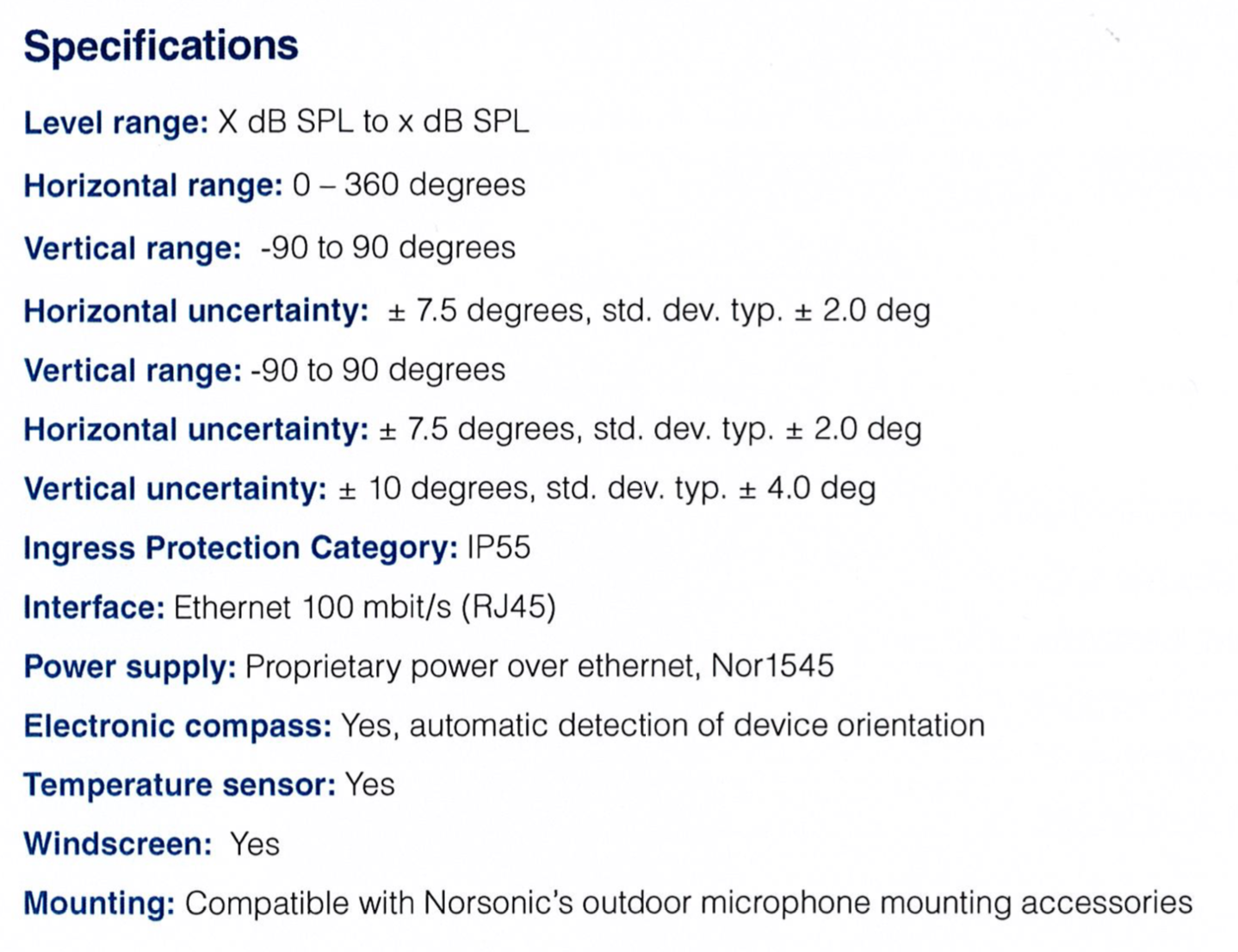 Nor1297 tech specs