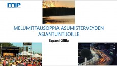 Melunmittausoppia asumisterveyden asiantuntijoille esite
