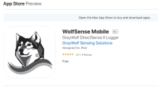 WolfSense Mobiili sovellus on myös saatavilla Apple App storesta