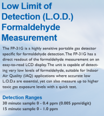 Low Limit of Detection määritelmä FP-31G mittarille