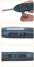NorSonic Nor140 multi-tool analyzer liitännät ja muistikortin paikka